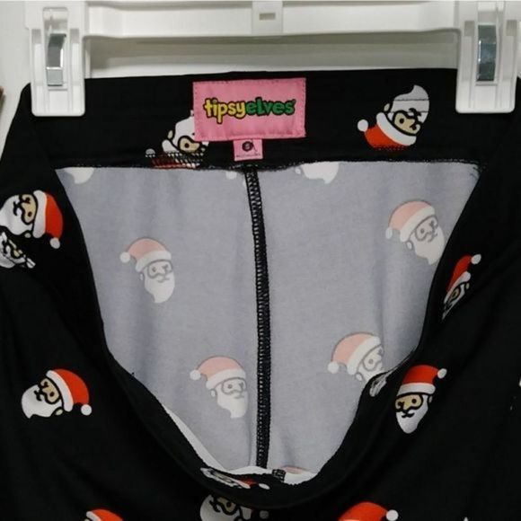 Santa Clause tipsy Elf Leggings S - Picture 3 of 8